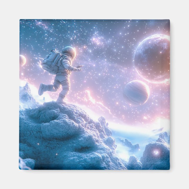 Jumping Astronaut Magnet (Front)