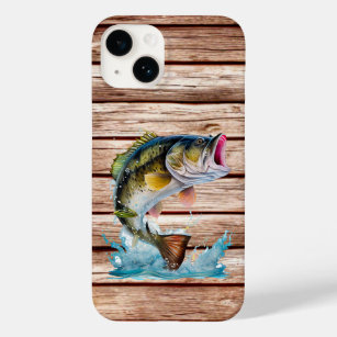 Bass Fishing Funny Phone Case Compatible with iPhone 14/iPhone 14