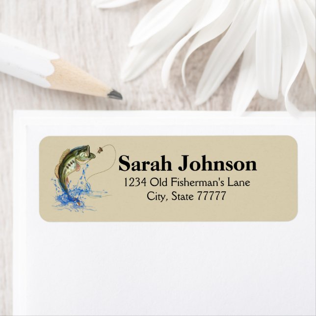 Jumping Bass Return Address Label (Insitu)