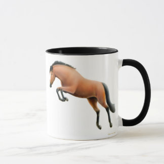Jumping Bay Horse Ringer Mug