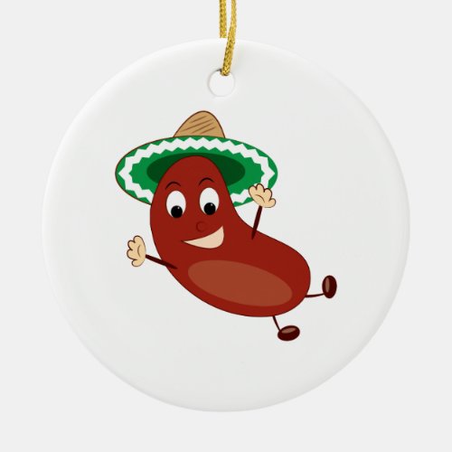 Jumping Bean Ceramic Ornament