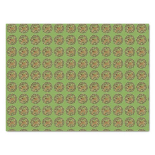 Jumping Belgian Malinois Wreath Tissue Paper