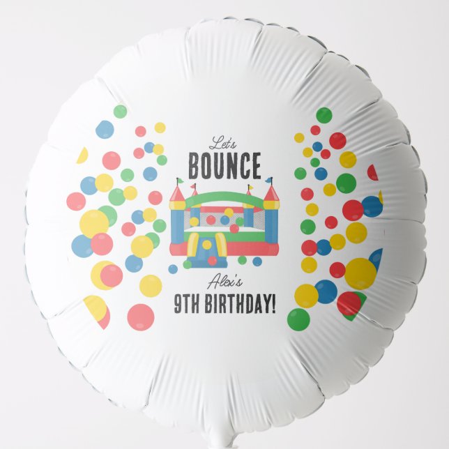 Jumping Bouncy Castle Kids Bounce Birthday Party Balloon (Front)