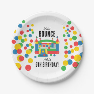Jumping Bouncy Castle Kids Bounce Birthday Party Paper Plates