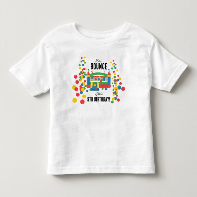 Jumping Bouncy Castle Kids Bounce Birthday Party Toddler T-shirt (Front)