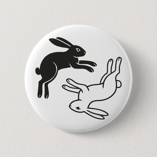 Jumping Bunnies Button (Front)
