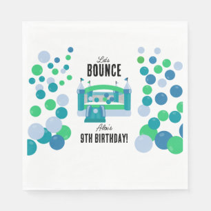 Jumping Castle Bouncy Boys Birthday Party Napkins