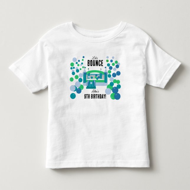 Jumping Castle Bouncy Boys Birthday Party Toddler T-shirt (Front)