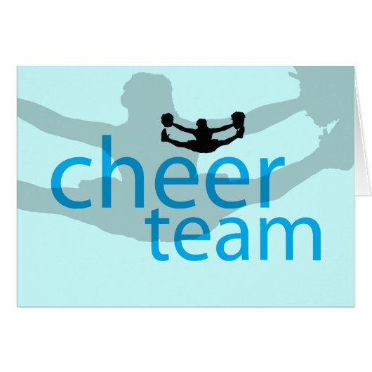 Jumping Cheerleader Team Gear Cards (Front Horizontal)