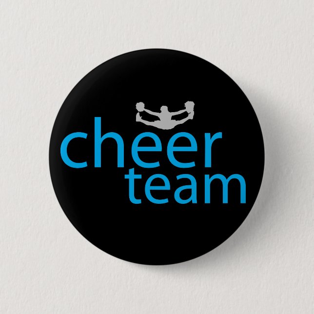 Jumping Cheerleader Team Gear Pinback Button (Front)