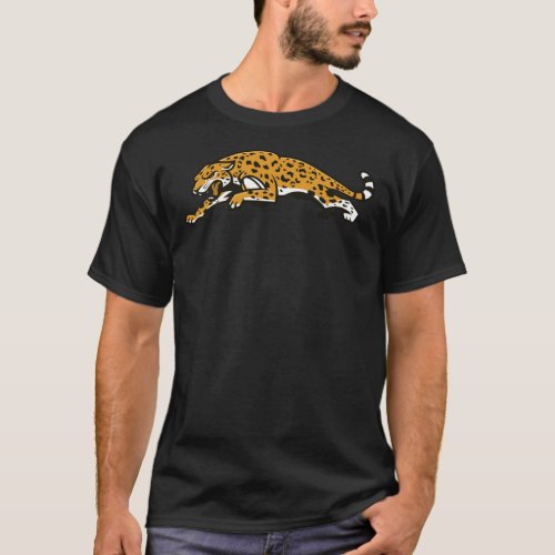Jumping Cheetah Design Classic T_Shirt