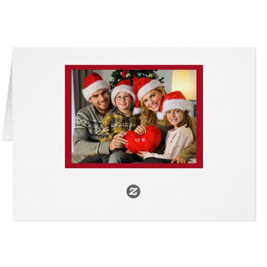 Jumping Deer with YOUR PHOTOS & TEXT greeting card (Back Horizontal)