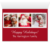 Jumping Deer with YOUR PHOTOS & TEXT greeting card (Inside Horizontal (Bottom))