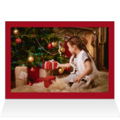 Jumping Deer with YOUR PHOTOS & TEXT greeting card (Inside Horizontal (Top))