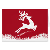 Jumping Deer with YOUR PHOTOS & TEXT greeting card (Front Horizontal)