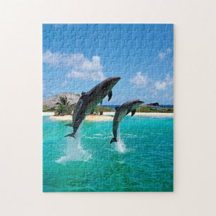 Jumping Dolphins in the Caribbean, Jigsaw Puzzle