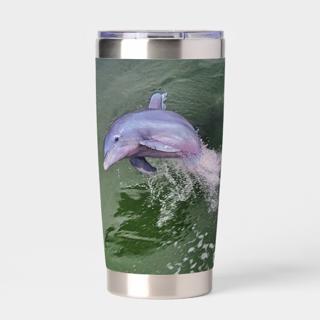 Jumping Dophin Thermal Tumbler (Front)