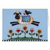 Jumping Ewe - Blank Card (Front Horizontal)