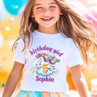 Jumping fantasy unicorn magical Girls birthday