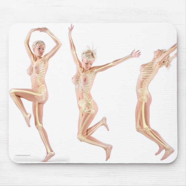 Jumping female mouse pad (Front)