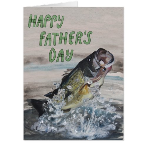 Jumping Fish Fathers Day Card