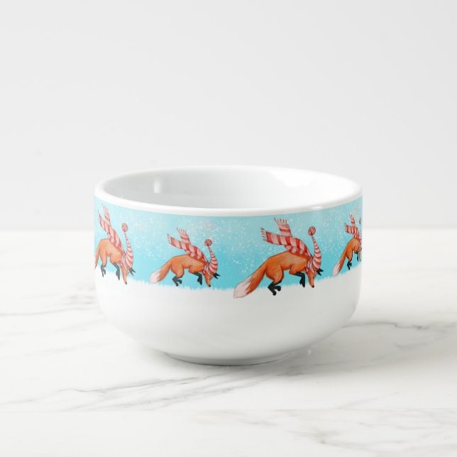 Jumping Fox Soup Mug (Front)