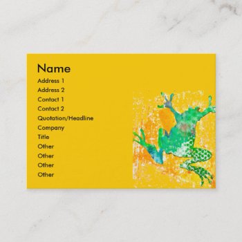 Jumping Frog Business Card by happytwitt at Zazzle