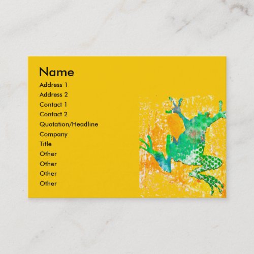 Jumping Frog Business Card Template