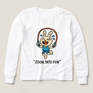 “Jumping Fun with Bunny Mask – Kids T-Shirt” Tri-Blend Shirts