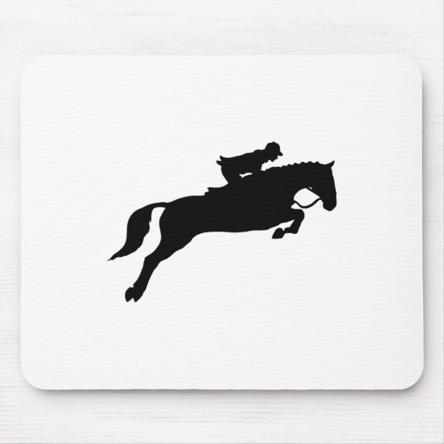 Jumping Galloping Running Horse  Mouse Pad (Front)