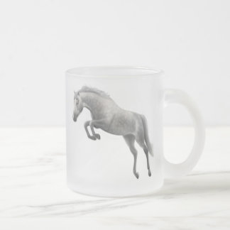 Jumping Grey Horse Mug
