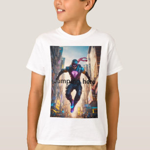 Jumping hero design Tshirt