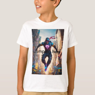 Jumping hero design Tshirt