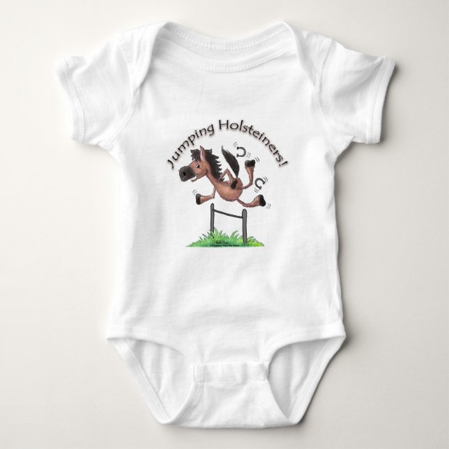 Jumping Holsteiners! Baby Bodysuit (Front)