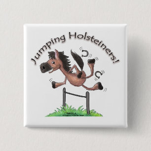 Jumping Holsteiners! Button