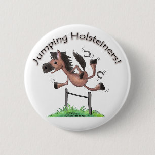 Jumping Holsteiners! Button
