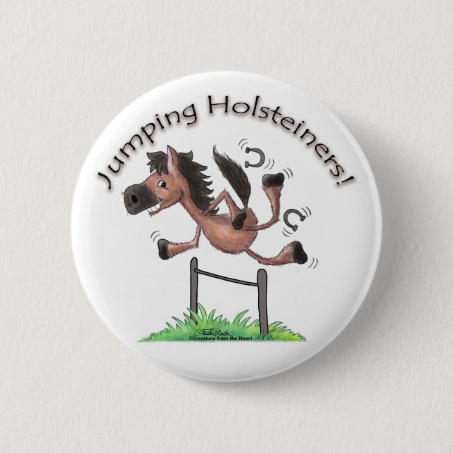 Jumping Holsteiners! Button (Front)