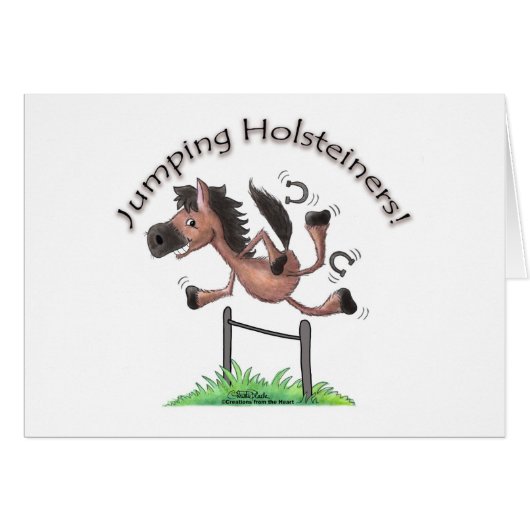 Jumping Holsteiners! Cards (Front Horizontal)