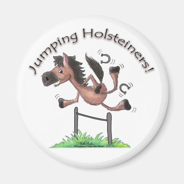 Jumping Holsteiners! Magnet (Front)