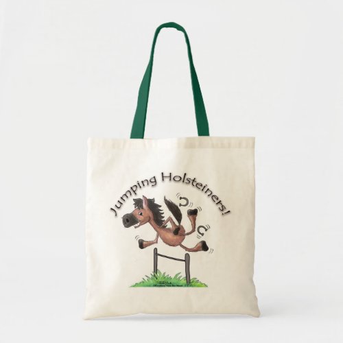 Jumping Holsteiners Tote Bag