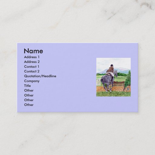 Customizable Jumping Horse Business Cards