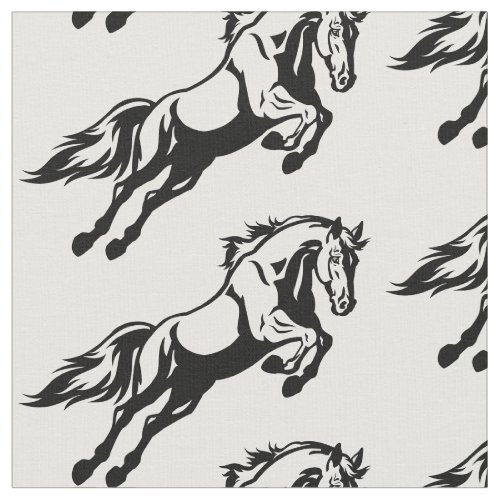 jumping horse fabric