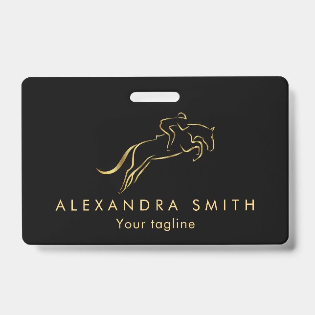 Jumping Horse | Horseback Riding | Horse Trainer Badge (Front)