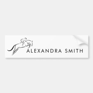 Jumping Horse Horseback Riding Horse Trainer Bumper Sticker