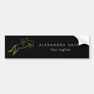 Jumping Horse Horseback Riding Horse Trainer Bumper Sticker