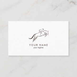 Jumping Horse | Horseback Riding | Horse Trainer Business Card