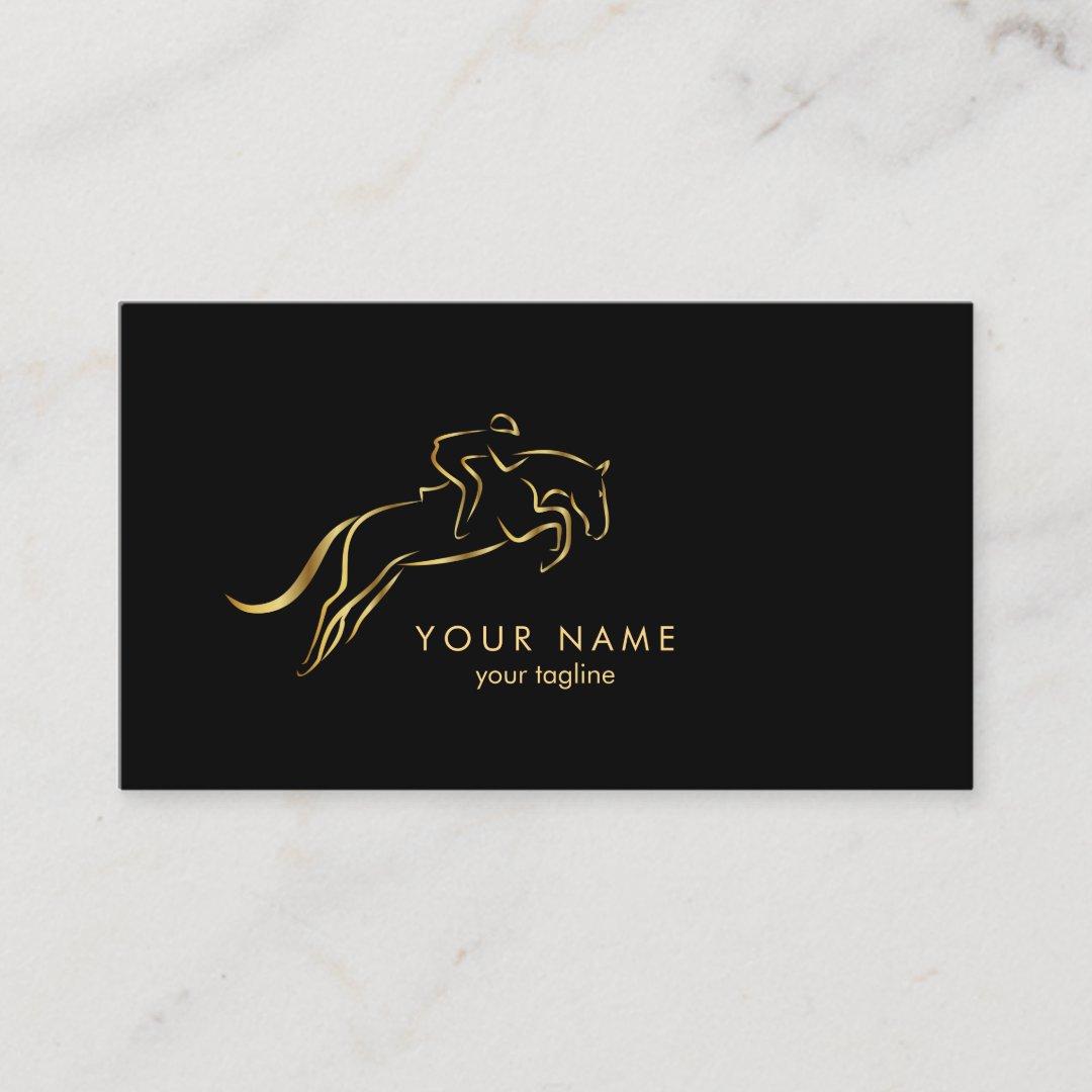 Jumping Horse Horseback Riding Horse Trainer Business Card Zazzle