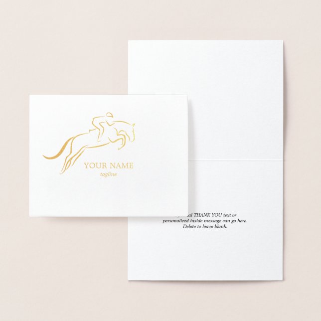 Jumping Horse | Horseback Riding | Horse Trainer Foil Card (Display)