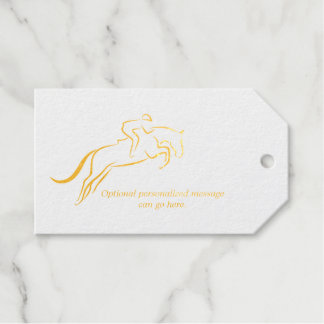 Jumping Horse | Horseback Riding | Horse Trainer Foil Gift Tags