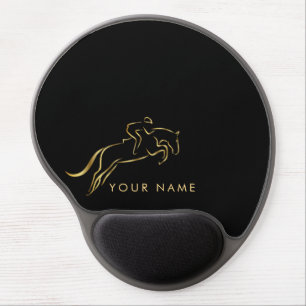 Jumping Horse   Horseback Riding   Horse Trainer Gel Mouse Pad
